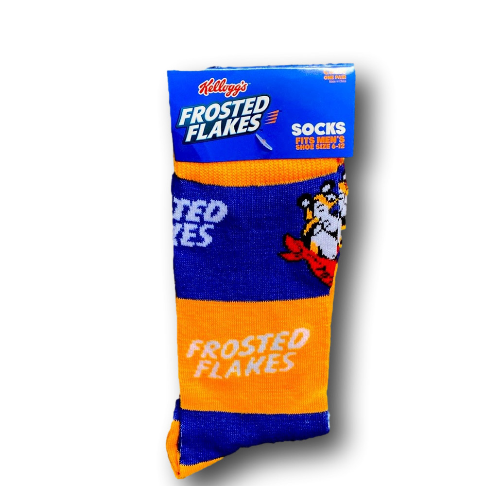 3/$20 Frosted Flakes Retro Cereal Funny Novelty Crew Socks - NWT